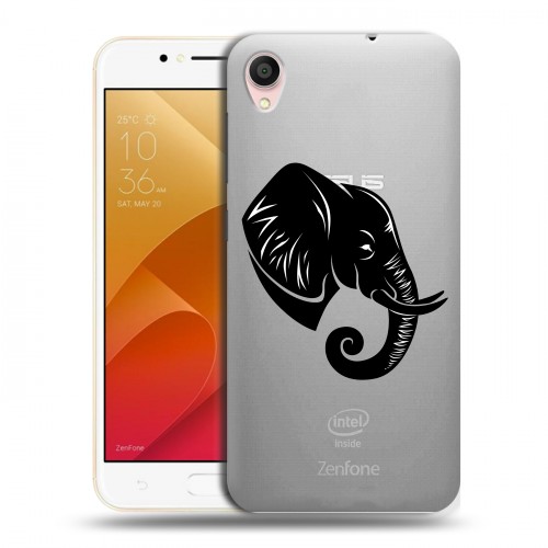 Полупрозрачный дизайнерский пластиковый чехол для ASUS ZenFone Live L1 Прозрачные слоны