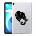 Полупрозрачный дизайнерский силиконовый чехол для Realme Pad Прозрачные слоны