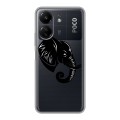 Полупрозрачный дизайнерский силиконовый чехол для Xiaomi Poco C65 Прозрачные слоны