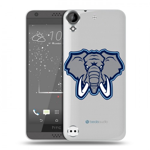Полупрозрачный дизайнерский пластиковый чехол для HTC Desire 530 Прозрачные слоны