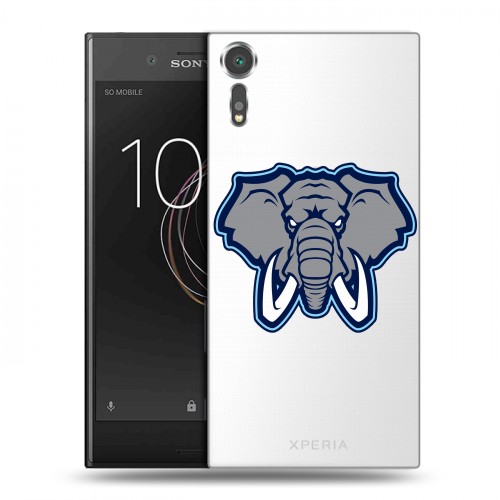 Полупрозрачный дизайнерский пластиковый чехол для Sony Xperia XZs Прозрачные слоны