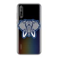 Полупрозрачный дизайнерский силиконовый чехол для Huawei Y8p Прозрачные слоны