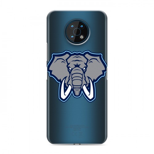 Полупрозрачный дизайнерский пластиковый чехол для Nokia G50 Прозрачные слоны