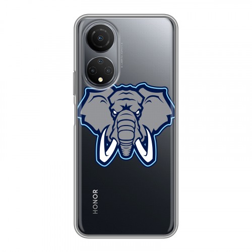 Полупрозрачный дизайнерский силиконовый чехол для Huawei Honor X7 Прозрачные слоны