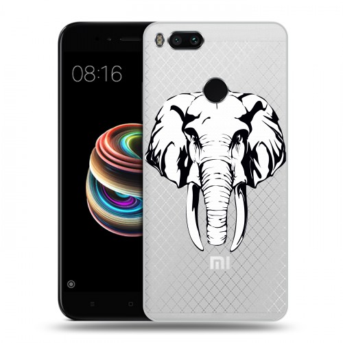 Полупрозрачный дизайнерский силиконовый чехол для Xiaomi Mi5X Прозрачные слоны