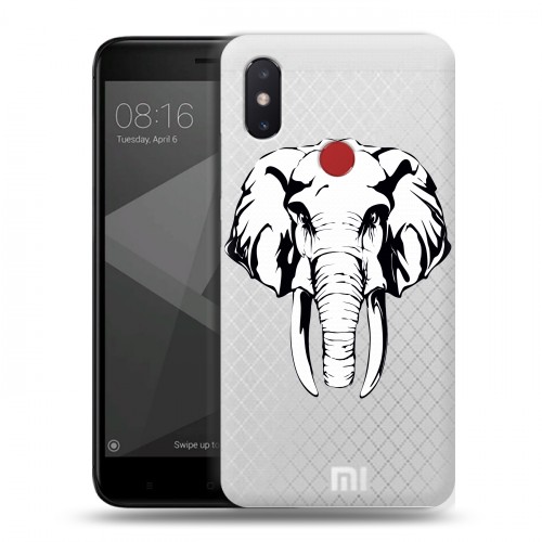 Полупрозрачный дизайнерский пластиковый чехол для Xiaomi Mi8 SE Прозрачные слоны