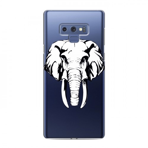 Полупрозрачный дизайнерский силиконовый чехол для Samsung Galaxy Note 9 Прозрачные слоны