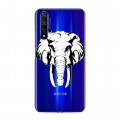 Полупрозрачный дизайнерский пластиковый чехол для Huawei Honor 20 Прозрачные слоны