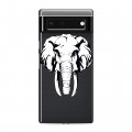 Полупрозрачный дизайнерский силиконовый чехол для Google Pixel 6 Прозрачные слоны