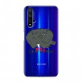 Полупрозрачный дизайнерский пластиковый чехол для Huawei Honor 20 Прозрачные слоны