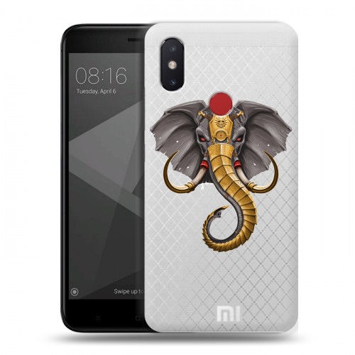 Полупрозрачный дизайнерский силиконовый чехол для Xiaomi Mi8 SE Прозрачные слоны