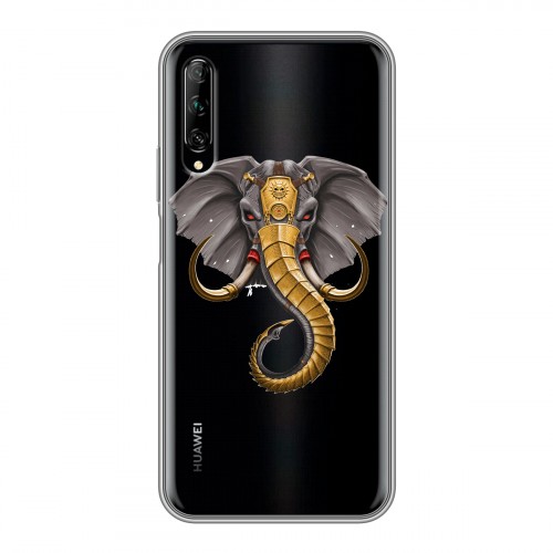 Полупрозрачный дизайнерский силиконовый чехол для Huawei Y9s Прозрачные слоны