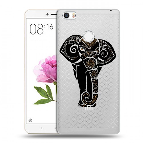 Полупрозрачный дизайнерский пластиковый чехол для Xiaomi Mi Max Прозрачные слоны