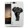 Полупрозрачный дизайнерский силиконовый чехол для Huawei Honor 6 Plus Прозрачные слоны