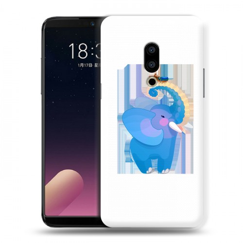 Полупрозрачный дизайнерский пластиковый чехол для Meizu 15 Plus Прозрачные слоны