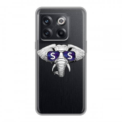 Полупрозрачный дизайнерский пластиковый чехол для OnePlus 10T Прозрачные слоны