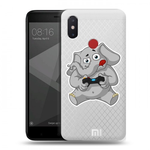 Полупрозрачный дизайнерский силиконовый чехол для Xiaomi Mi8 SE Прозрачные слоны