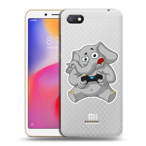 Полупрозрачный дизайнерский пластиковый чехол для Xiaomi RedMi 6A Прозрачные слоны