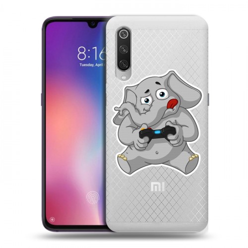 Полупрозрачный дизайнерский силиконовый с усиленными углами чехол для Xiaomi Mi9 Прозрачные слоны