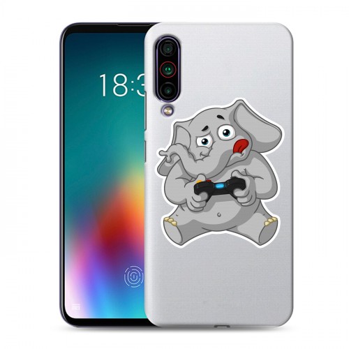 Полупрозрачный дизайнерский силиконовый чехол для Meizu 16T Прозрачные слоны