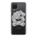 Полупрозрачный дизайнерский пластиковый чехол для Samsung Galaxy A12 Прозрачные слоны