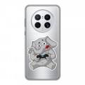 Полупрозрачный дизайнерский силиконовый чехол для Huawei Mate 50 Pro Прозрачные слоны