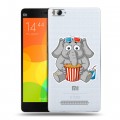 Полупрозрачный дизайнерский пластиковый чехол для Xiaomi Mi4i Прозрачные слоны