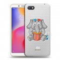 Полупрозрачный дизайнерский пластиковый чехол для Xiaomi RedMi 6A Прозрачные слоны