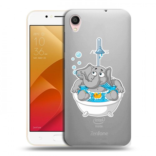 Полупрозрачный дизайнерский пластиковый чехол для ASUS ZenFone Live L1 Прозрачные слоны