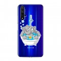 Полупрозрачный дизайнерский пластиковый чехол для Huawei Honor 20 Прозрачные слоны