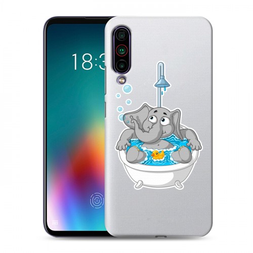 Полупрозрачный дизайнерский силиконовый чехол для Meizu 16T Прозрачные слоны