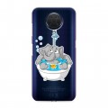 Полупрозрачный дизайнерский пластиковый чехол для Nokia G20 Прозрачные слоны