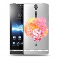 Полупрозрачный дизайнерский пластиковый чехол для Sony Xperia S Прозрачные слоны