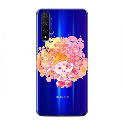 Полупрозрачный дизайнерский пластиковый чехол для Huawei Honor 20 Прозрачные слоны