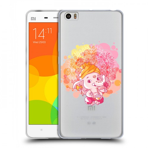 Полупрозрачный дизайнерский пластиковый чехол для Xiaomi Mi Note Прозрачные слоны