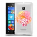 Полупрозрачный дизайнерский пластиковый чехол для Microsoft Lumia 435 Прозрачные слоны