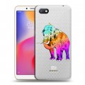 Полупрозрачный дизайнерский пластиковый чехол для Xiaomi RedMi 6A Прозрачные слоны