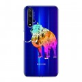 Полупрозрачный дизайнерский пластиковый чехол для Huawei Honor 20 Прозрачные слоны