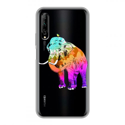 Полупрозрачный дизайнерский силиконовый чехол для Huawei Y9s Прозрачные слоны