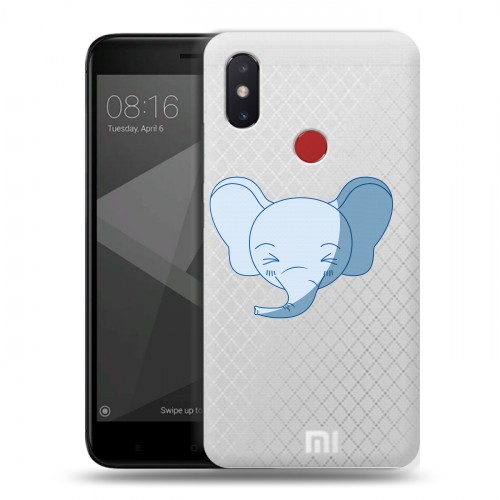 Полупрозрачный дизайнерский силиконовый чехол для Xiaomi Mi8 SE Прозрачные слоны