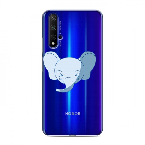 Полупрозрачный дизайнерский пластиковый чехол для Huawei Honor 20 Прозрачные слоны