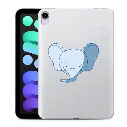Полупрозрачный дизайнерский пластиковый чехол для Ipad Mini (2021) Прозрачные слоны
