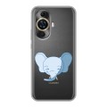 Полупрозрачный дизайнерский пластиковый чехол для Huawei Nova 11 Прозрачные слоны