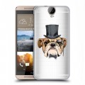 Полупрозрачный дизайнерский пластиковый чехол для HTC One E9+ Прозрачные собаки