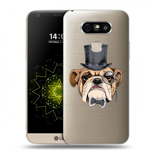 Полупрозрачный дизайнерский пластиковый чехол для LG G5 Прозрачные собаки