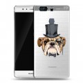 Полупрозрачный дизайнерский пластиковый чехол для Huawei P9 Plus Прозрачные собаки