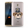 Полупрозрачный дизайнерский пластиковый чехол для ZTE Axon 7 Прозрачные собаки