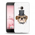 Полупрозрачный дизайнерский пластиковый чехол для HTC U Play Прозрачные собаки