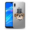 Полупрозрачный дизайнерский пластиковый чехол для Huawei Y6 (2019) Прозрачные собаки