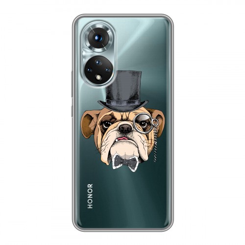 Полупрозрачный дизайнерский пластиковый чехол для Huawei Honor 50 Прозрачные собаки